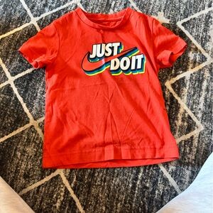 Nike Kids Red 'Just Do It' T-Shirt